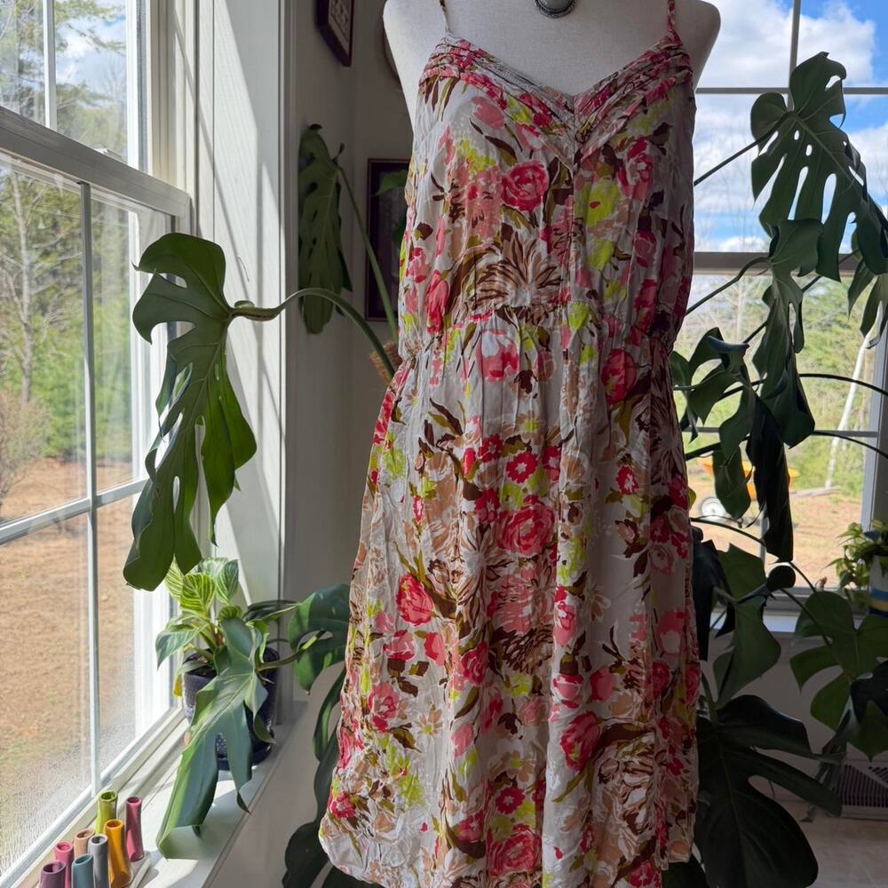 Old Navy Floral Midi Dress Large